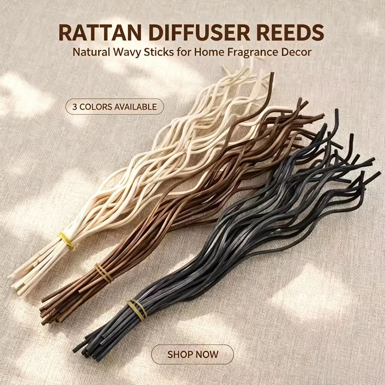 Home Fragrance Items - 20 adet uzun dalgalı Rattan kamış