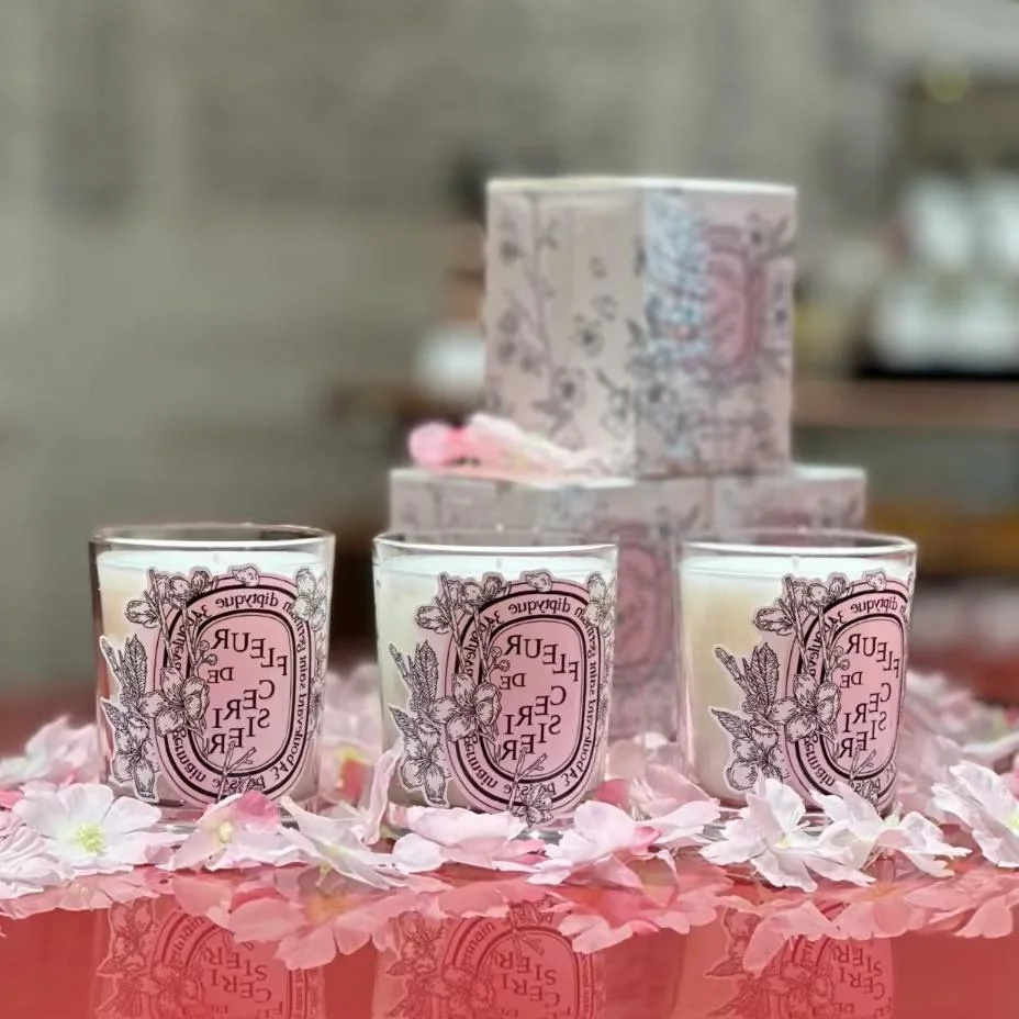 Home Fragrance Wax Melts - Romantik sınırlı Diptyques mumlar Sakura kokulu